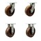 Service Caster 8'' Heavy Duty High Temp Phenolic Wheel Caster Set 2 Swivel 2 Rigid , 4PK CRAN-SCC-KP92S830-PHRHT-2-R-2 - alternate 1